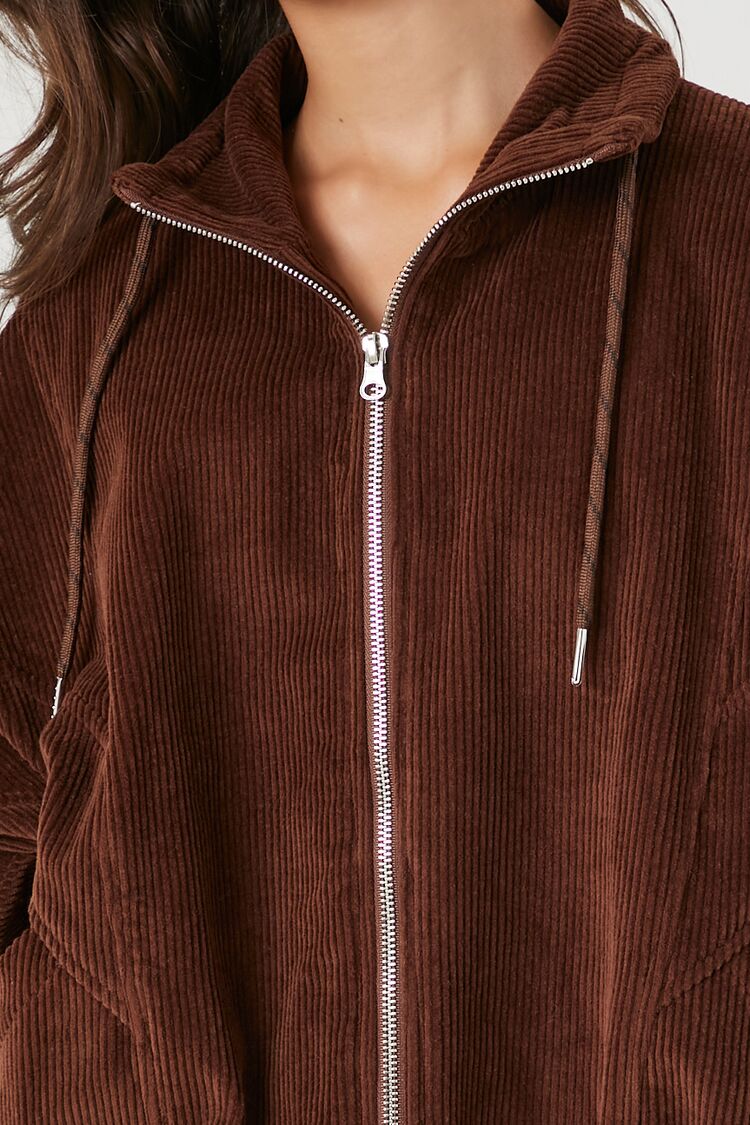 Corduroy Drawstring Bomber Jacket