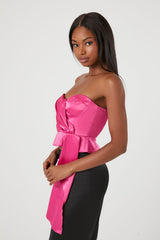 Sweetheart Satin Tube Top
