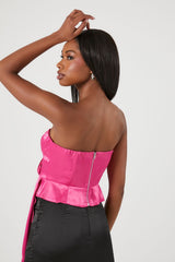 Sweetheart Satin Tube Top