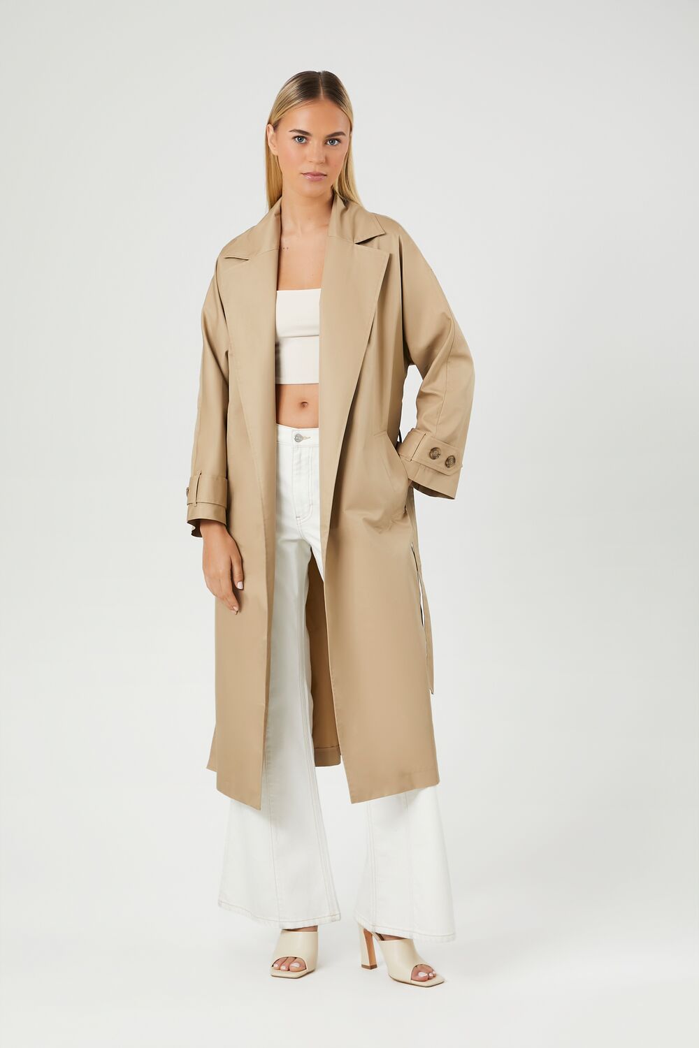 Twill Peak Lapel Trench Coat