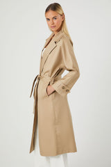 Twill Peak Lapel Trench Coat