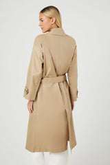 Twill Peak Lapel Trench Coat