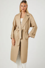Twill Peak Lapel Trench Coat