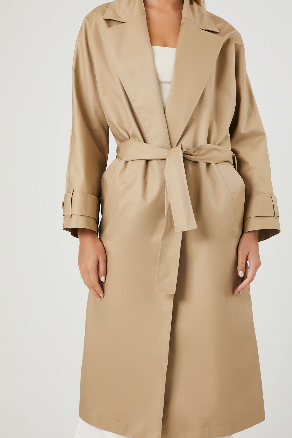 Twill Peak Lapel Trench Coat