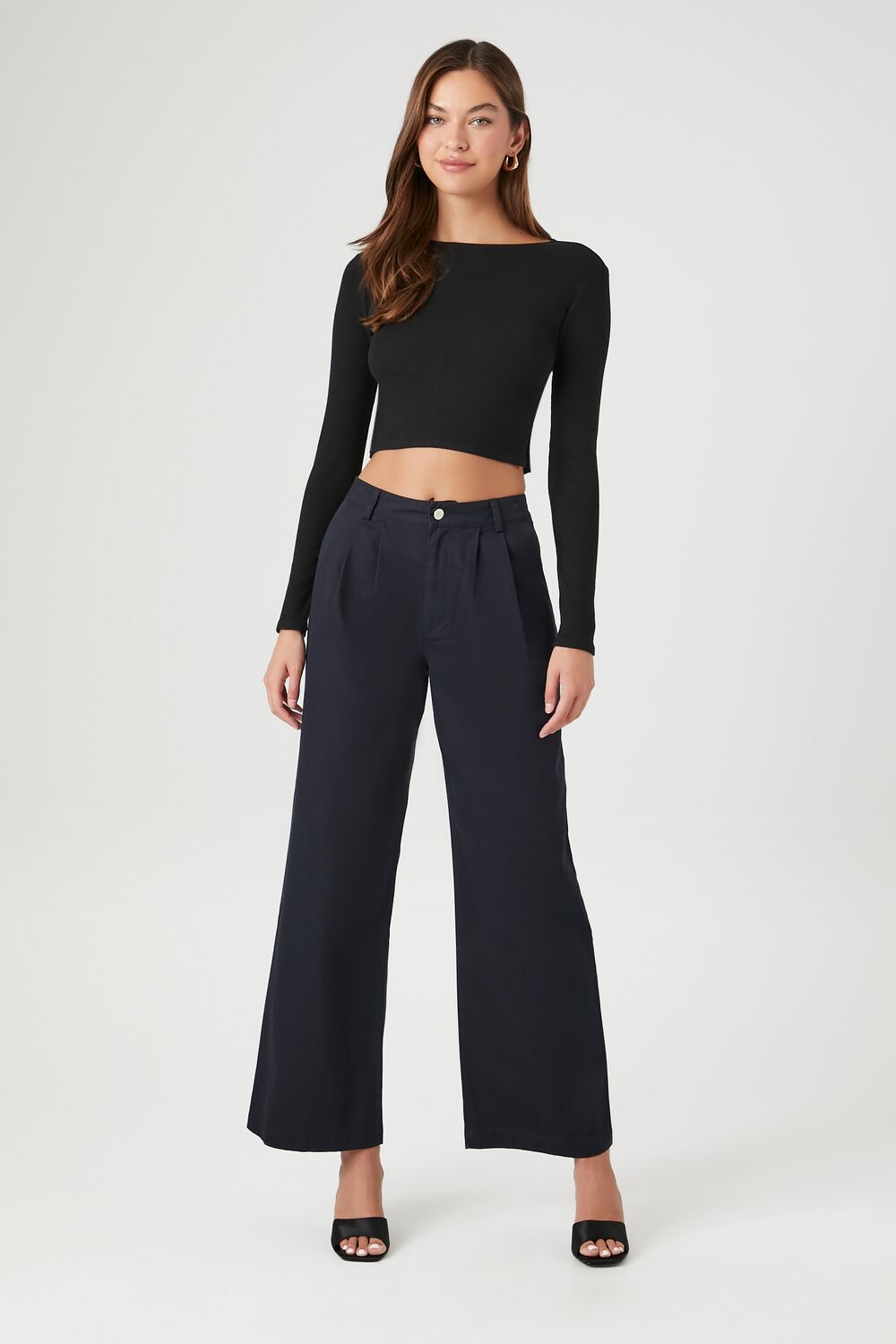 High-Rise Wide Leg Trousers