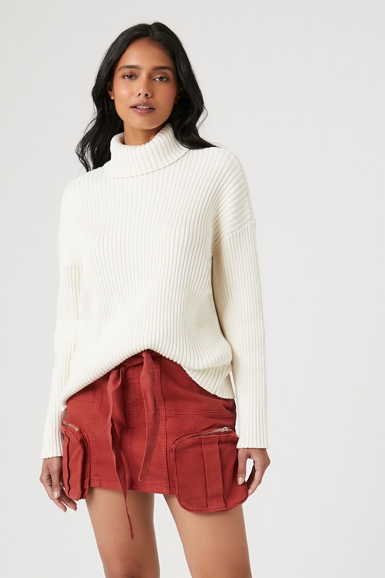 Twill Utility Cargo Mini Skirt