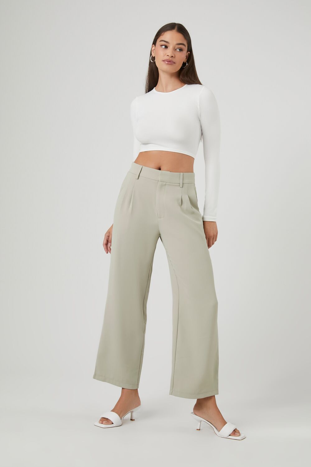 High-Rise Wide-Leg Trousers