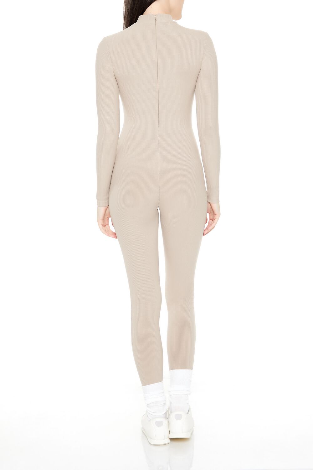 Fitted Mock Neck Jumpsuit