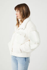 Faux Shearling Puffer Jacket