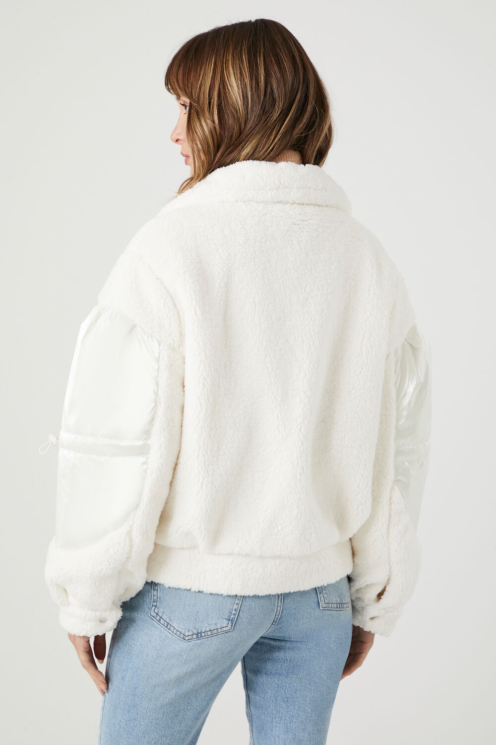 Faux Shearling Puffer Jacket