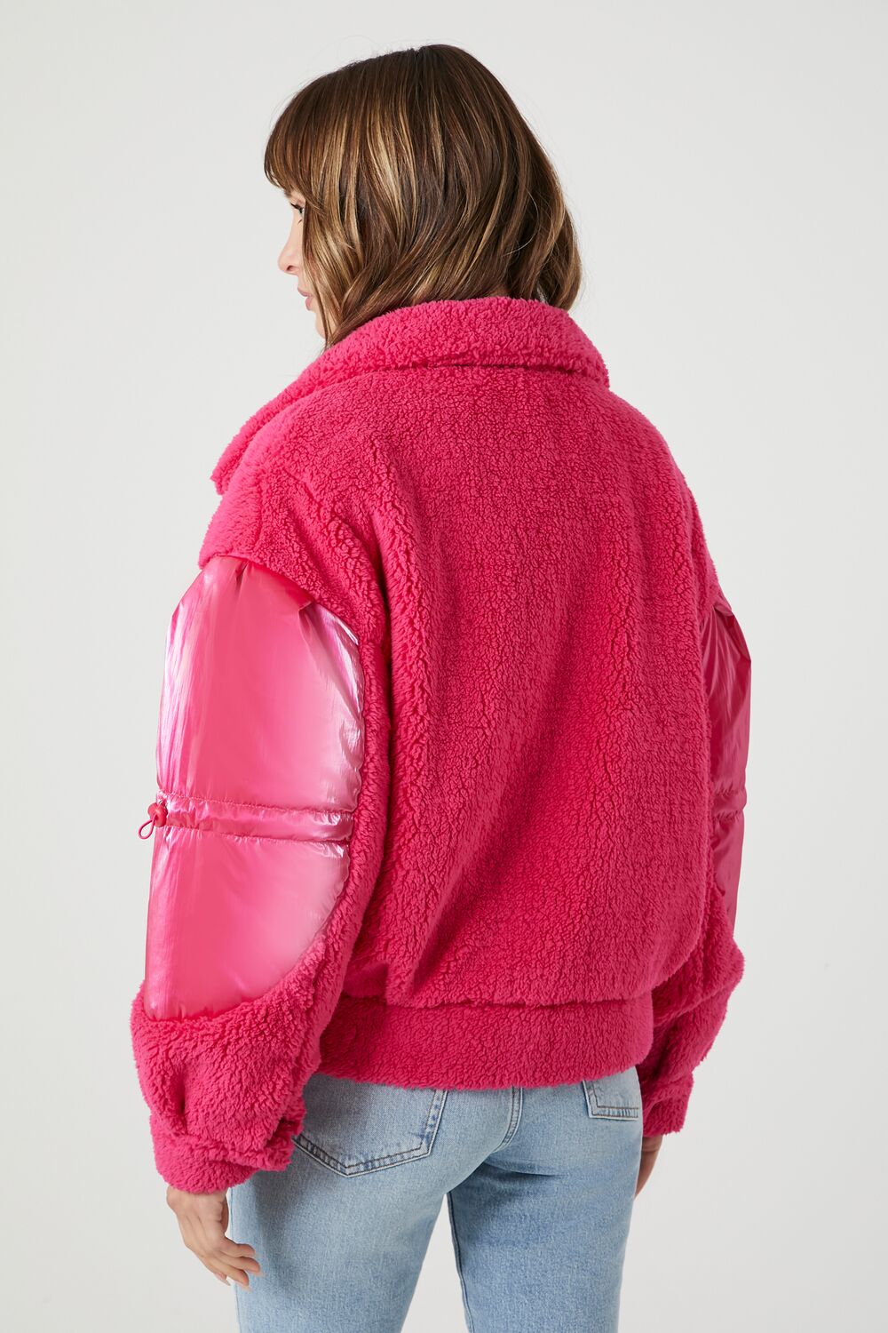 Faux Shearling Puffer Jacket