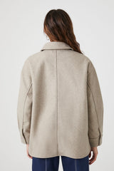 Faux Suede Drop-Sleeve Shacket