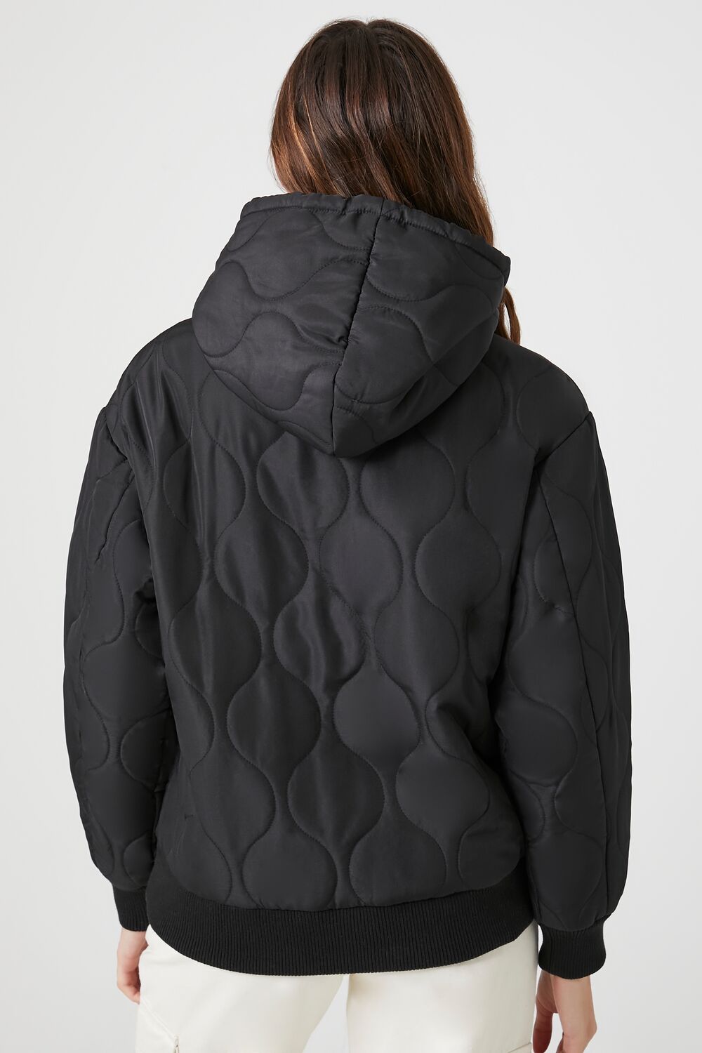 Quilted Nylon Hoodie