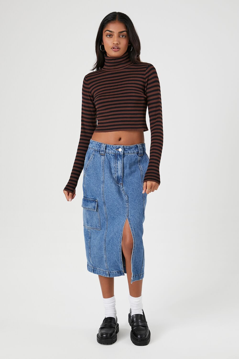 Striped Turtleneck Sweater