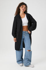 Hooded Longline Cardigan Sweater