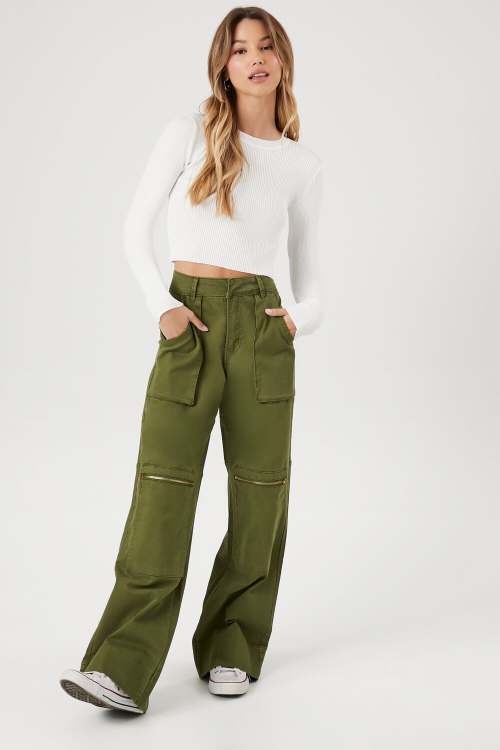 Ribbed Sweater-Knit Crop Top