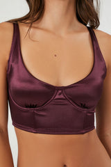 Satin Hook-and-Eye Bra