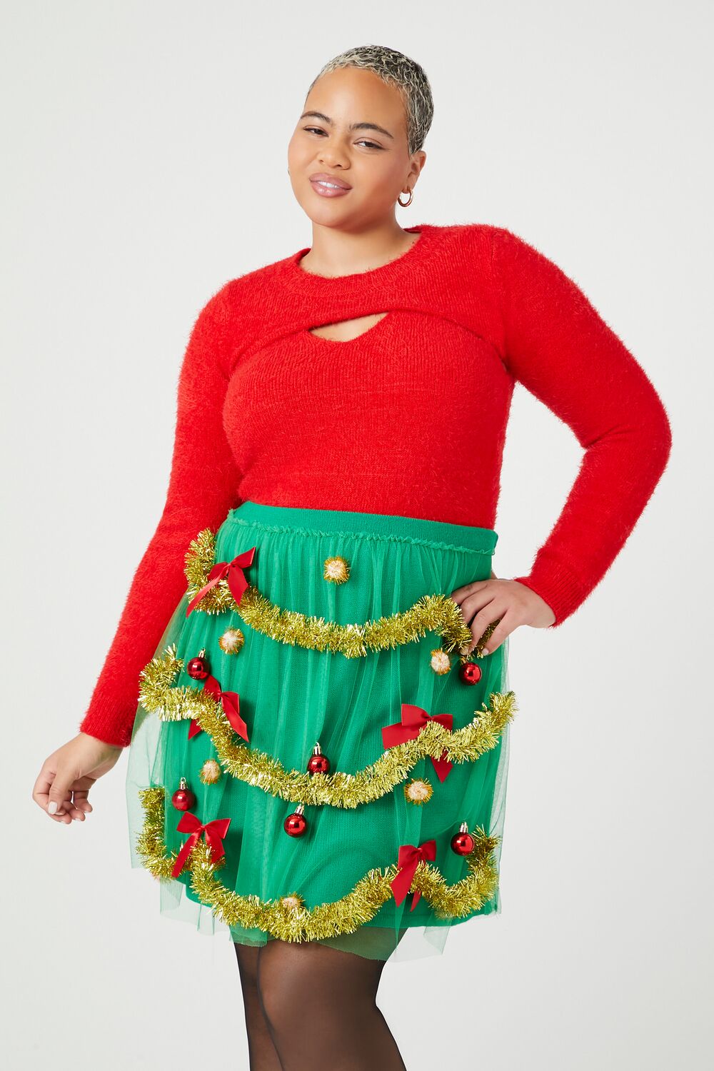Plus Size Mesh Christmas Tree Skirt