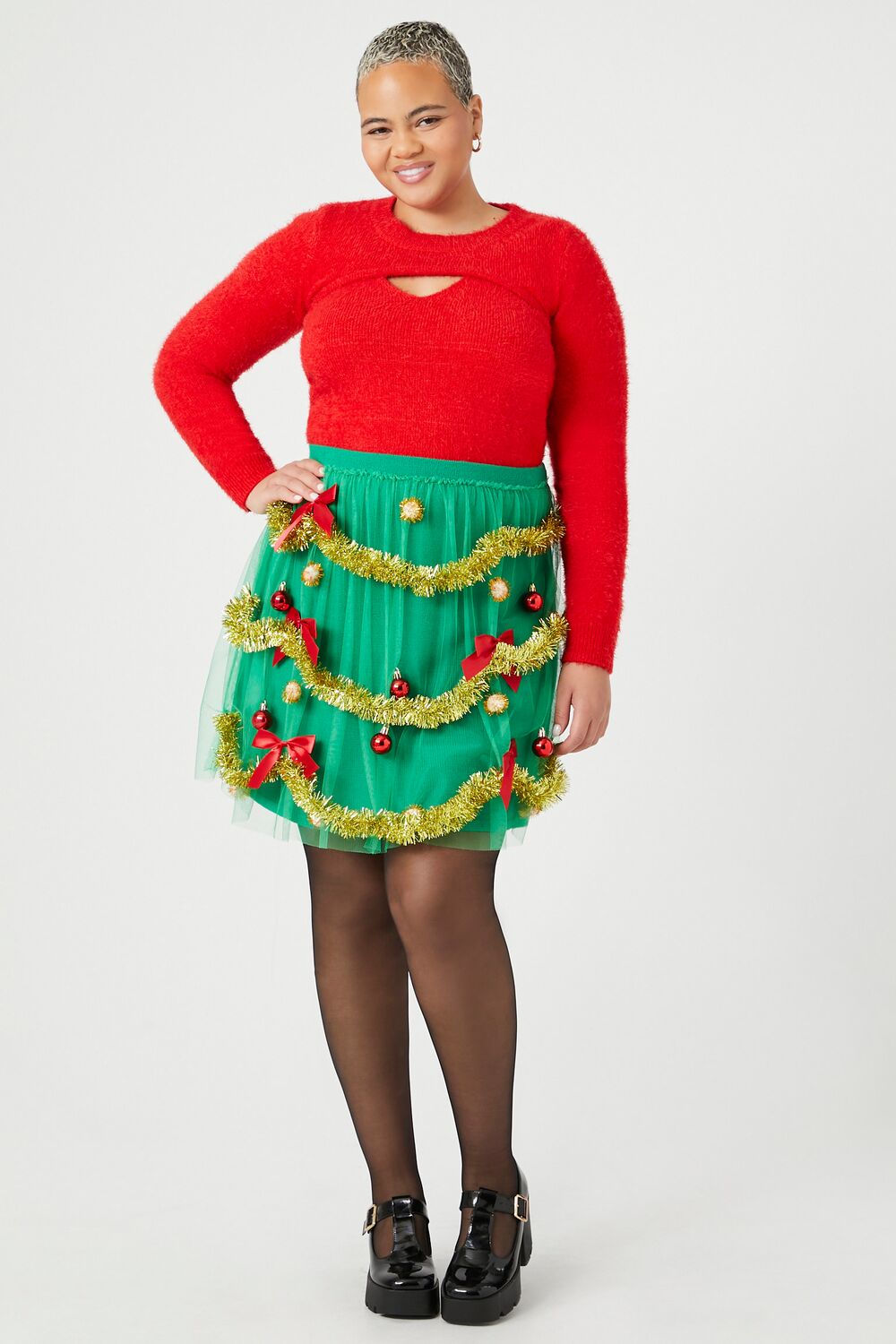Plus Size Mesh Christmas Tree Skirt