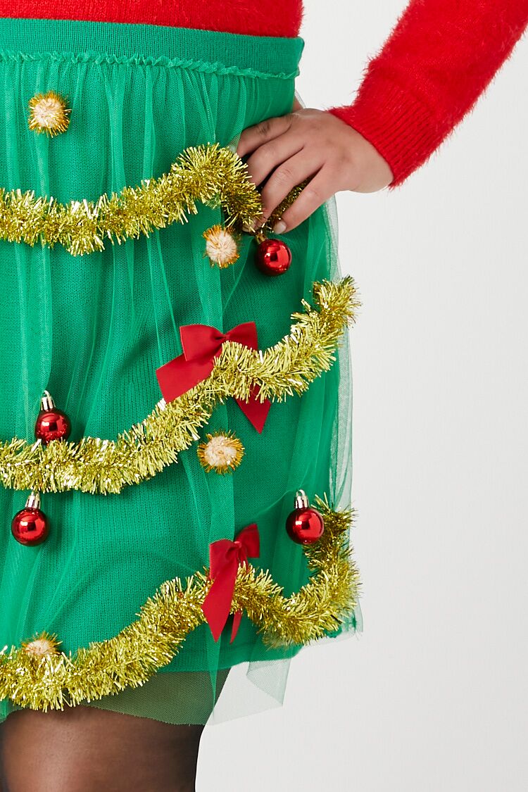 Plus Size Mesh Christmas Tree Skirt