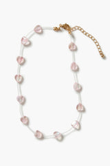 Girls Beaded Heart Necklace (Kids)