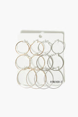 Rhinestone Hoop Earring Set
