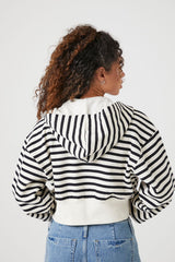 Ribbed Striped Zip-Up Jacket