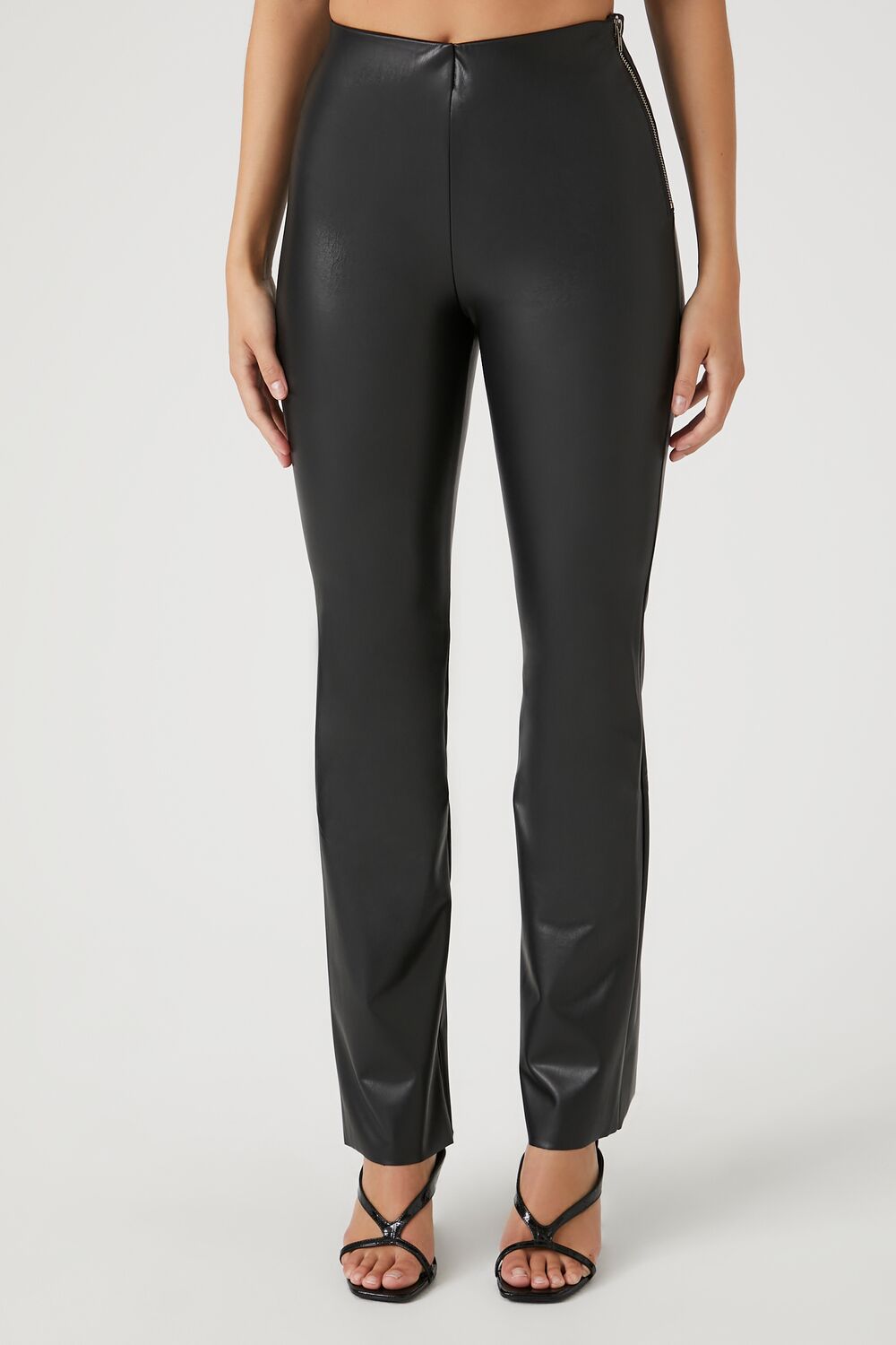 Faux Leather Flare Pants