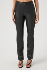 Faux Leather Flare Pants