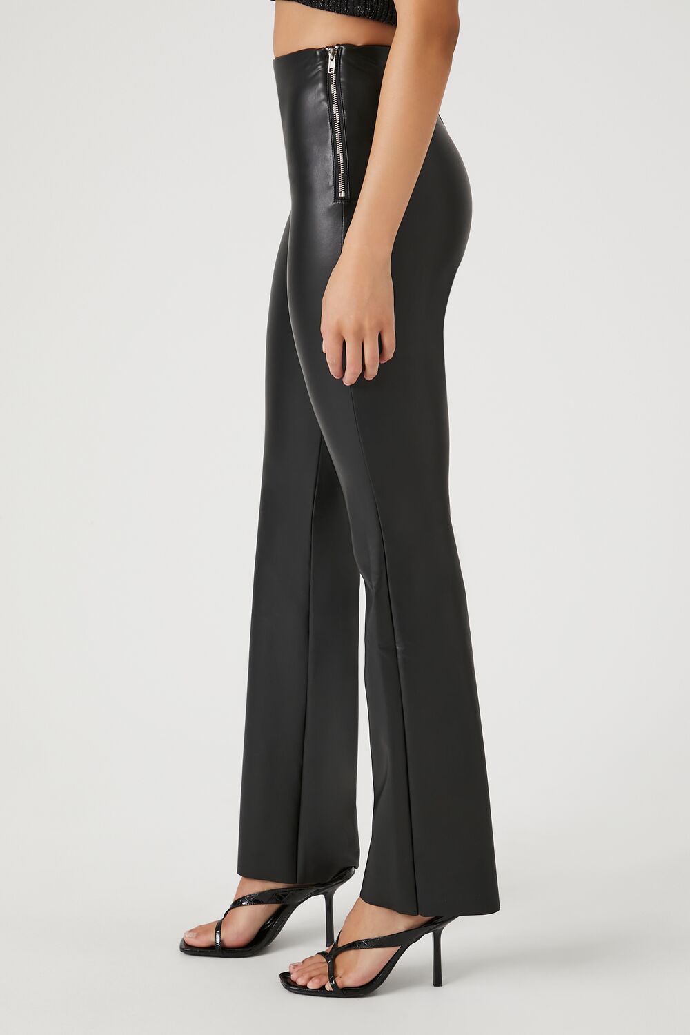 Faux Leather Flare Pants