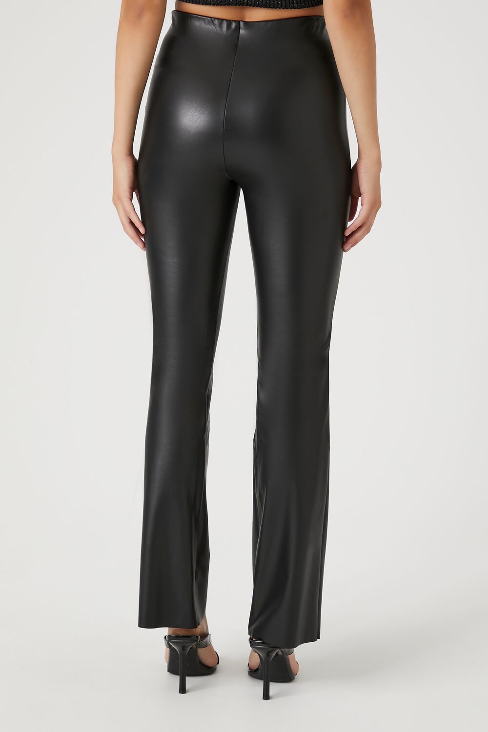 Faux Leather Flare Pants
