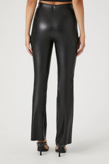 Faux Leather Flare Pants