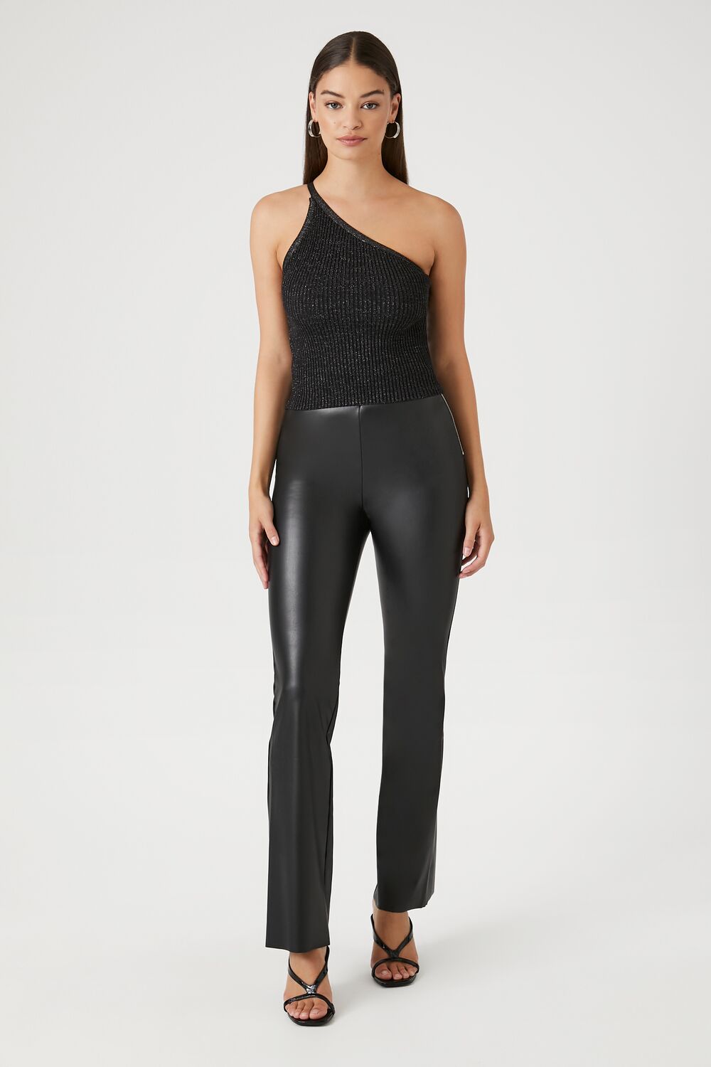Faux Leather Flare Pants