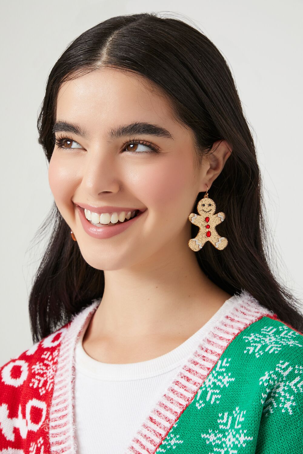Gingerbread Man Drop Earrings