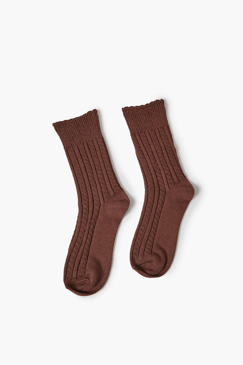 Pointelle Knit Crew Socks