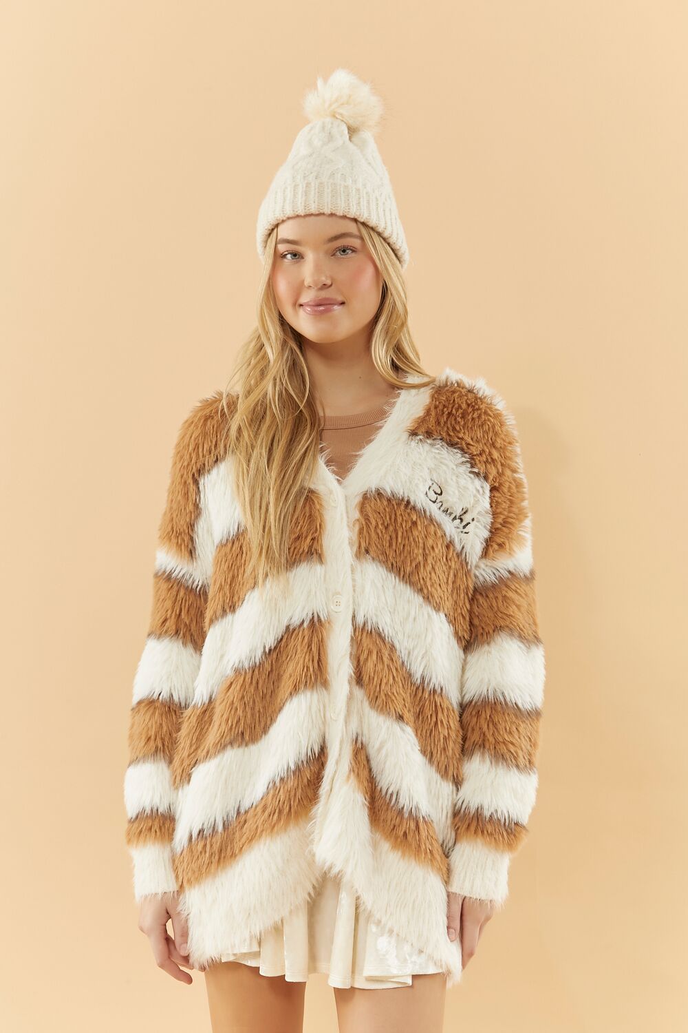 Disney Bambi Faux Fur Cardigan Sweater