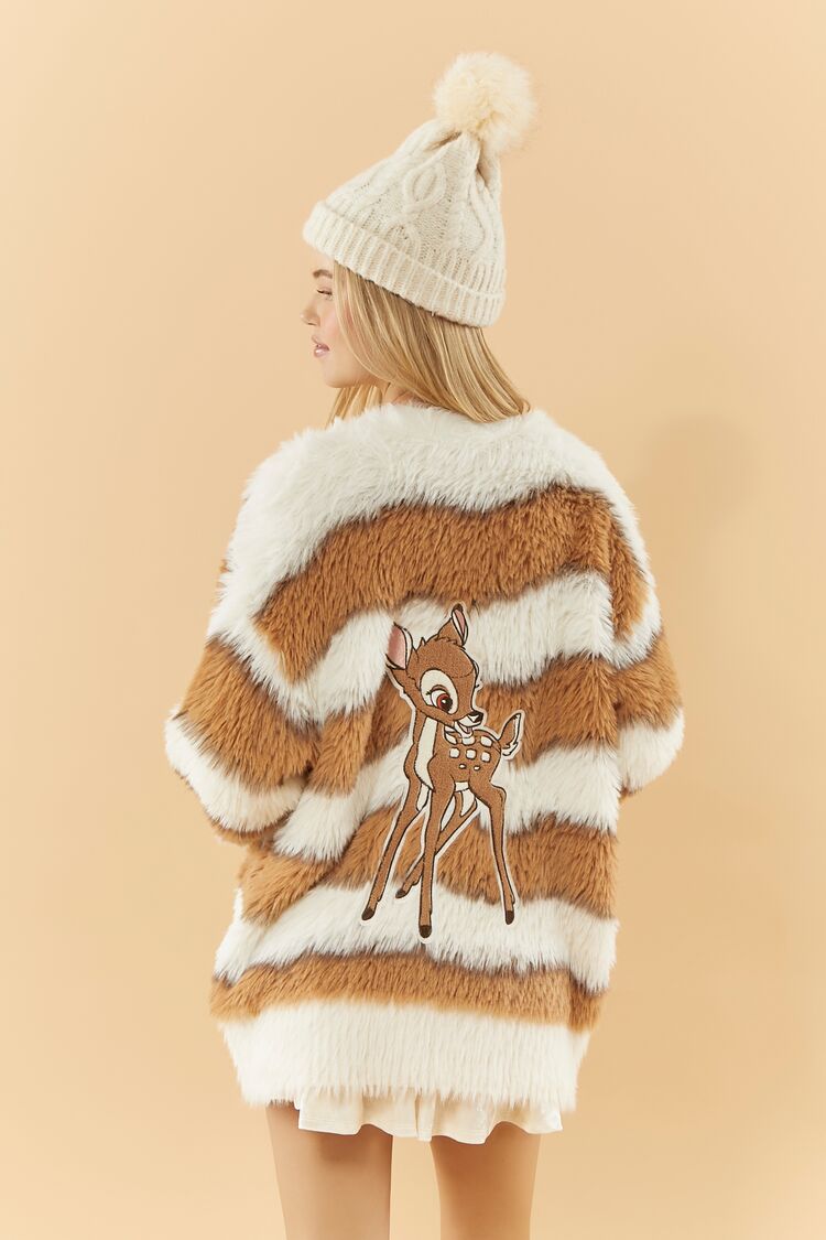 Disney Bambi Faux Fur Cardigan Sweater