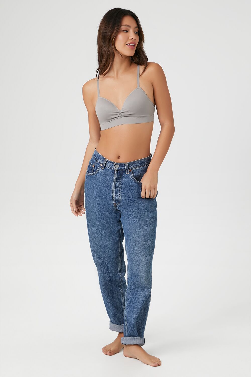 Seamless Ruched Sweetheart Bralette