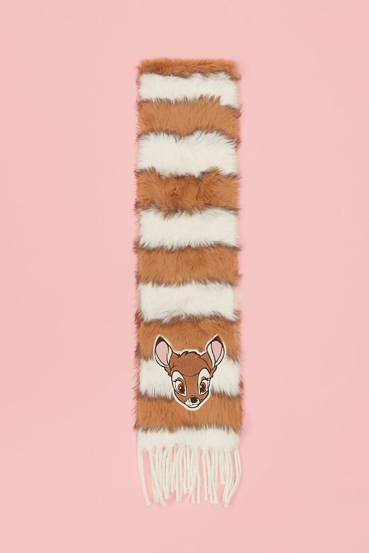Disney Striped Faux Fur Bambi Scarf