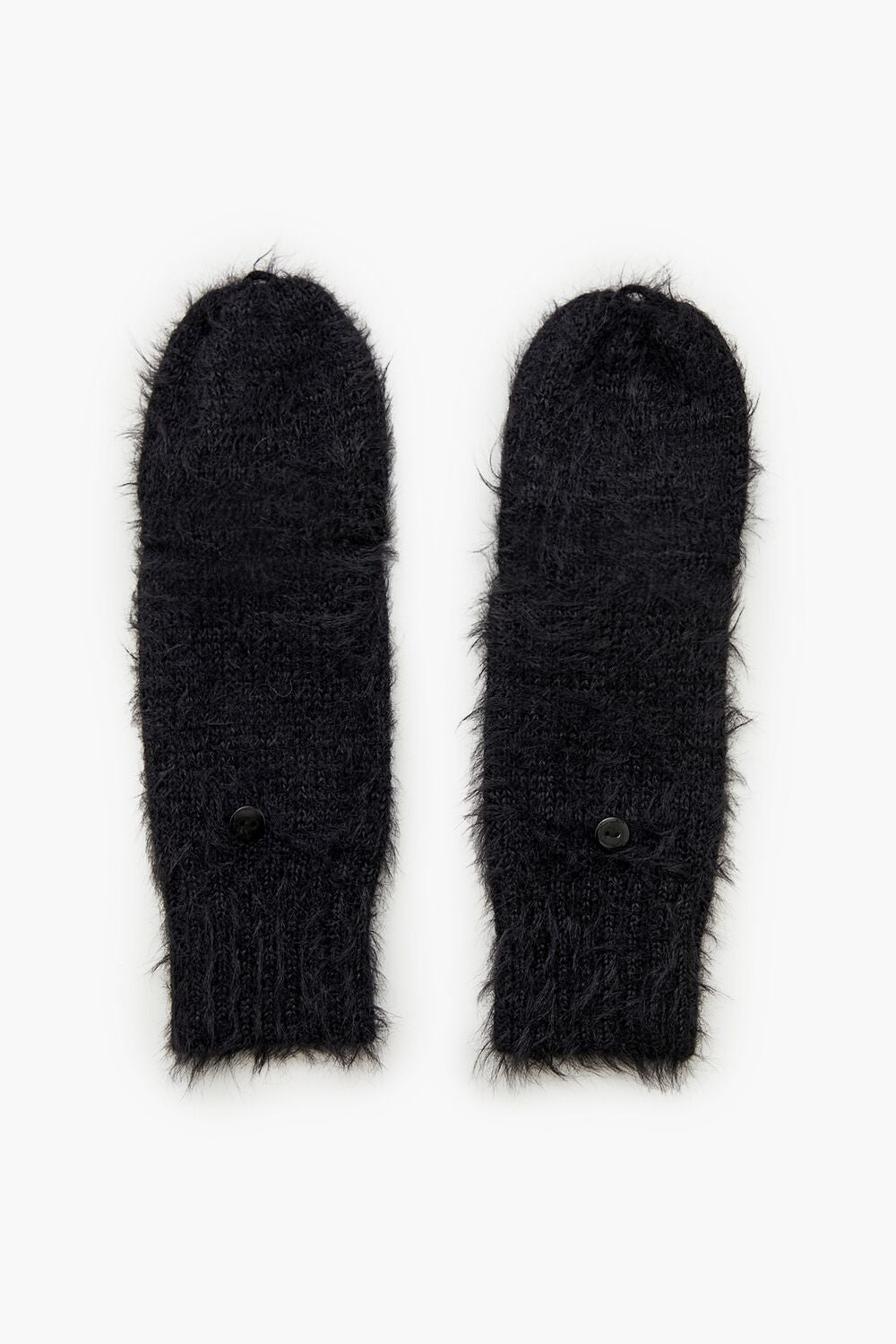 Fuzzy Knit Convertible Gloves
