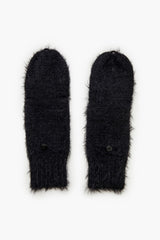 Fuzzy Knit Convertible Gloves
