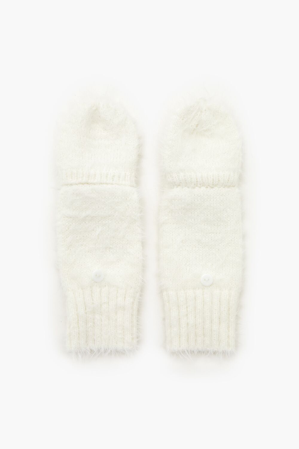 Fuzzy Knit Convertible Gloves