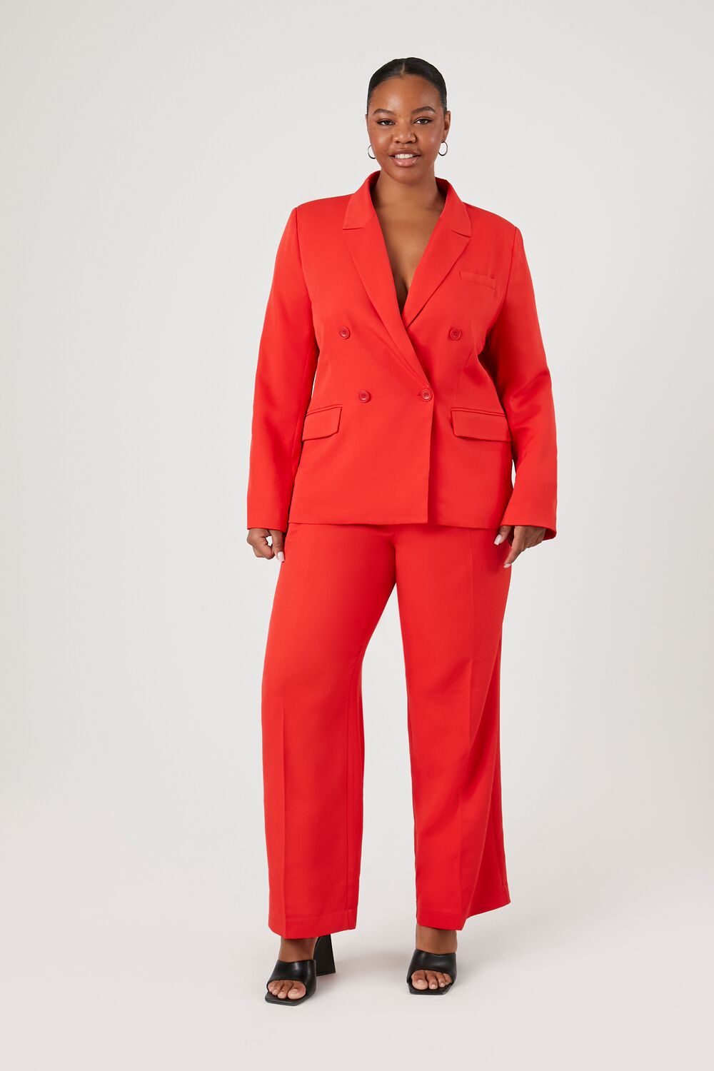 Plus Size Blazer & Pants Set