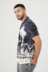 Twill Howling Wolf Graphic Shirt