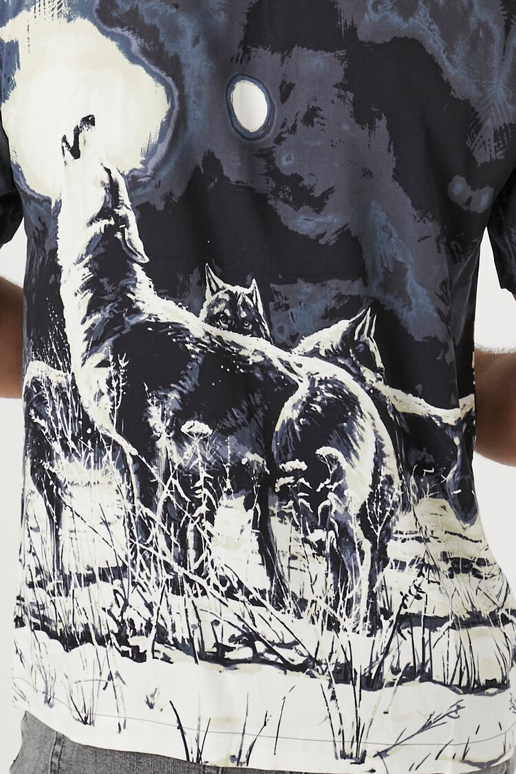 Twill Howling Wolf Graphic Shirt