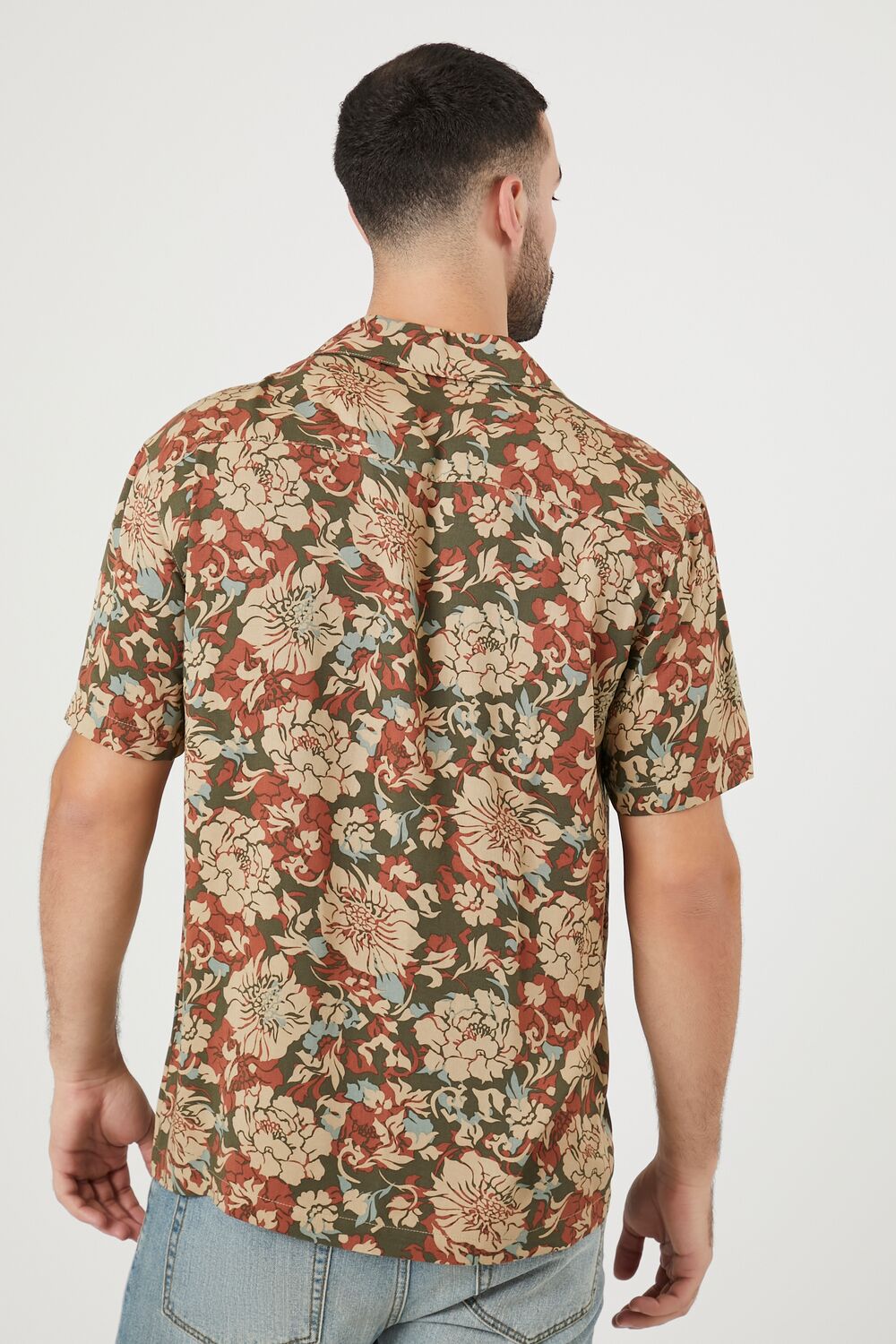 Twill Floral Print Shirt