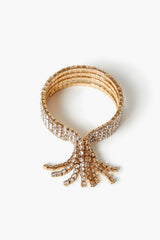 Rhinestone Box Chain Cuff Bracelet