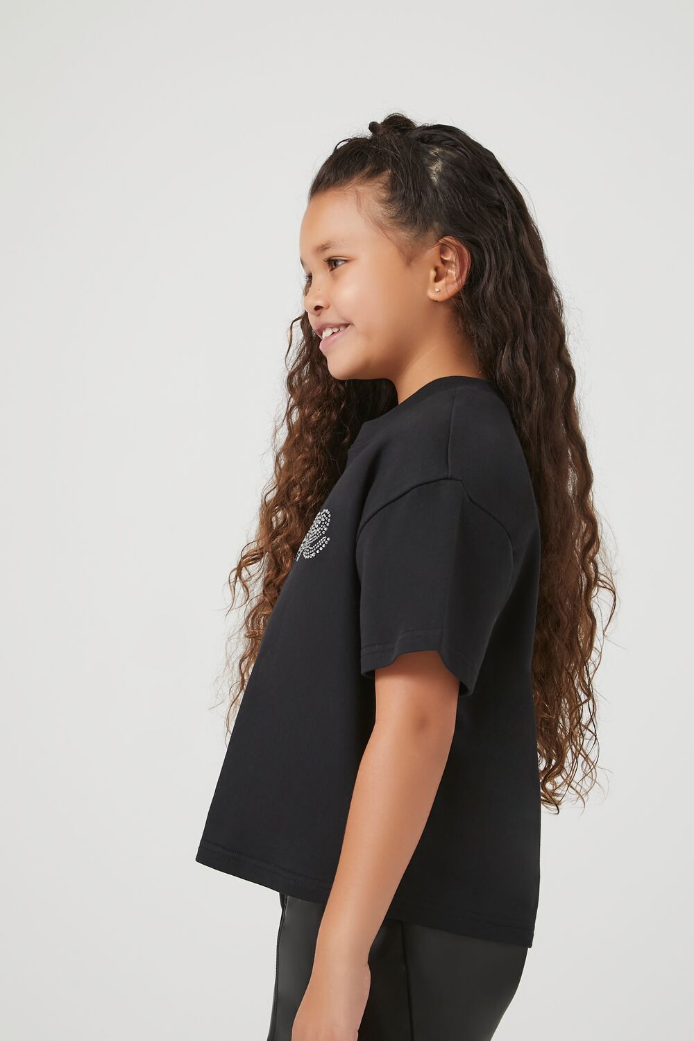 Girls Rhinestone Love Tee (Kids)