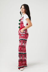 Christmas Fair Isle Knit Overalls