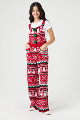 Christmas Fair Isle Knit Overalls